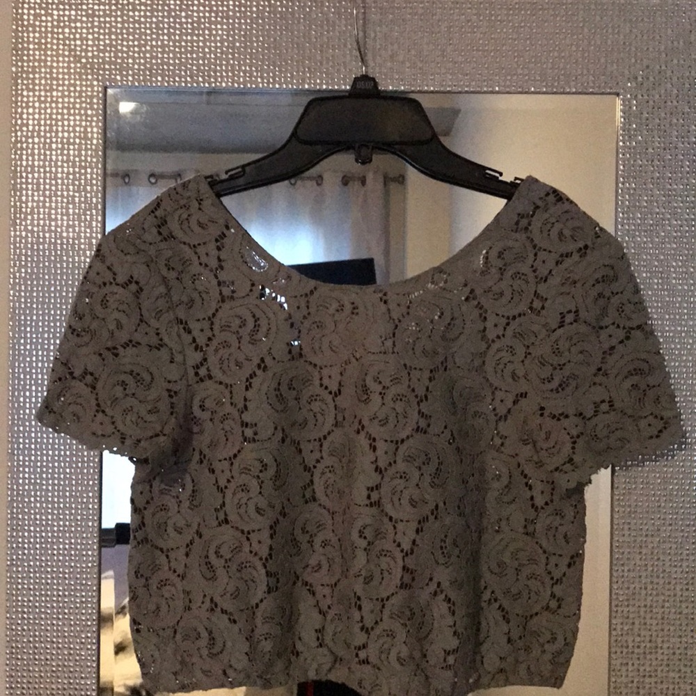 Zara crop lace top